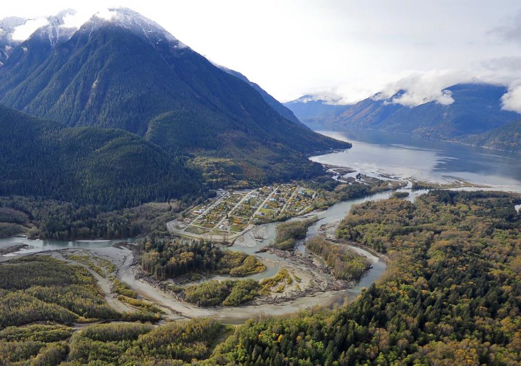 Bella Coola, view from the air